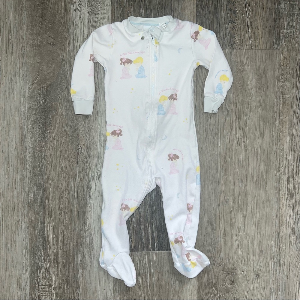 Lullaby Set ‘For This Child I Have Prayed’ zip l/s footie